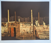 Vasilije Jordan "Ruine" svilotisak serigrafija 50x60cm;