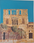 Vasilije Jordan "Ruševine" svilotisak serigrafija 50x35cm;