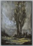 Visoka stabla - gvaš na papiru - potpisana umjetnička slika u prodaji