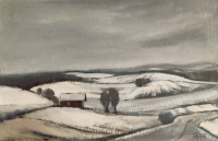 Sniženo! Vladimir Katić - Zimski krajolik ...Ulje na šperploči 40/26cm