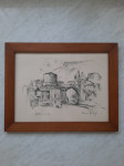 Vladimir Pintarić "Mostar" rasterografija 38×51cm