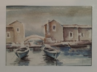 VLADIMIR VENGUST - Akvarel - Morski motiv - 12,5x9cm