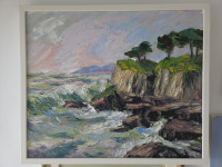 Vladimir Vrljić Ankin, ulje na platnu, morski pejzaž