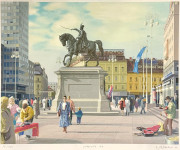 Vlado Jakelić - "Jelačićev trg" 91. s okvirom