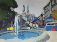 Marc Antonio Cinotti - Akril na kartonu - Zagreb