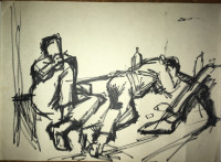 POVOLJNO!!! ZDENKO GRADIŠ - Lot od 7 crteža iz 1940-tih - ak. slikar