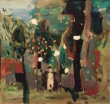 Zdravko Pal pejzaž sa figurom 74*79 2018. g.