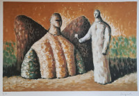 Željko Lapuh "Ružodavalac" svilotisak serigrafija 35x50cm; iz 1996 god
