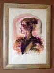 Žena – akvarel 85x63cm, 2.499kn-odlično!