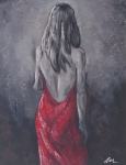 Umjetnička slika Žena u crvenoj haljini - Art Kruno