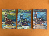 Žena na plaži - Tri verzije