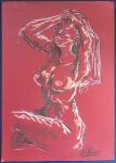 Ženski akt - Crtež pastel - 35x25cm