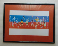 Zoltan Gabor - Dječje Igre Grafika   50 x 40 sa ramom