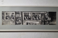 Zvonimir Vila - U tramvaju uramljeni tuš - akvarel !!!