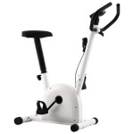 vidaXL Bicikl za vježbanje s remenom za otpor bijeli