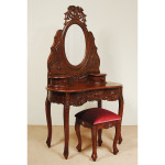 Toaletni stol + ogledalo i stolica - Antikni taoletni stol- NOVO