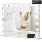 Hollywoodsko ogledalo s 18 LED dioda, ogledalo za šminkanje 80x60 cm,