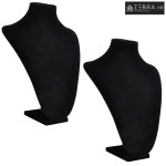 Stalak/poprsje za ogrlice flanelsko crno 2 komada