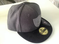 Oakland Raiders Heather Suede Fitted Cap / NEW ERA / 7i5/8 (60.6cm)