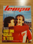 Časopis Tempo br.954 1984 g. Gračan, Platini, poster Crvena Zvezda
