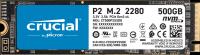 CRUCIAL P2 500GB SSD, M.2 2280, PCIe Gen3 x4, R/W: 2300/940 MB/S NOVO
