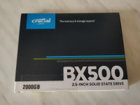 SSD disk 2TB Crucial BX500, novi, račun i jamstvo •• AKCIJA ••