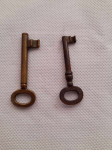 2 stara bronca željezo ključa 7,5 i 7 cm