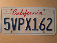 Auto registarske tablice iz California, USA