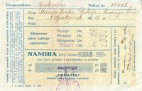 BENKOVAC 1924 - NAMIRA - "CROATIA" osiguravajuća zadruga u Zagrebu