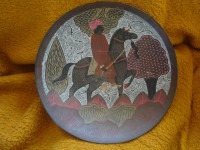 Dekorativni mesingani tanjur - Konjanik