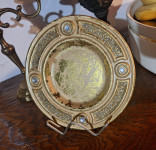 Dekorativni zlatni tanjur – ručni rad, 21 cm