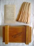 Drvena kutija Podravka marmelada 1947-1987 + 12 drvenih noževa - RRR