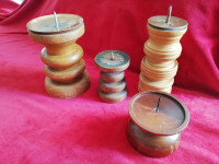 Drveni Svijećnjaci 4 kom