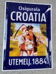 EMAJLIRANA PLOČICA "CROATIA" OSIGURANJE 23X17 cm