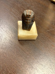 Genuine Ancient Egyptian King Ramses II Bronze Figure With Marble Base
