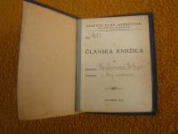 Grafički klub Dobrotvor - Posmrtna zadruga - Članska knjižica 1932