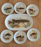 Jugoporcelan Titov Veles, komplet tanjurića i pladanj