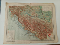 Karta Hrvatske iz 1951. god, 26×21 cm