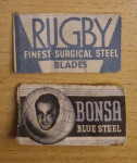 Lot x2 stara ambalaža Žileti Bonsa Blue steel & Rugby finest