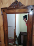 ogledalo, starinski drveni okvir