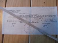 Partizanski dokument- Delnice-Brod na Kupi travanj 1944.