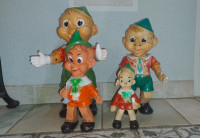 Pinokio- vintage lot od 4 gumene igračke