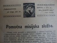POMOĆNA MISIJSKA SLUŽBA - LETAK iz 1925. godine