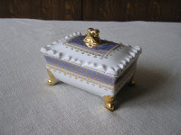 Porculanska posuda za nakit na 4 nožice *PLAVO SA ZLATNIM*