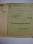 PRIMKA .KUPON AUSTROUGARSKA 1901.godine Hrvatska knjižara Zadar
