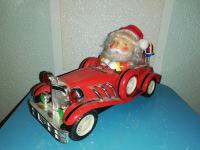 Santa Claus, djed Mraz u autu, mehanička igračka