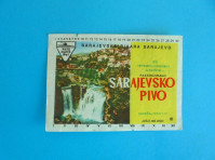 SARAJEVSKO PIVO - PESK JAJCE 1963 Pivara Sarajevo stara pivska etiketa