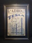 Slika sa radio časopisom Tesla juli 1937. godine
