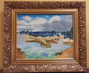 Slika, ulje na platnu s raskošnim okvirom