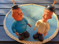 Stanlio Ollio Stanio Olio stare talijanske plasticne figure za bor